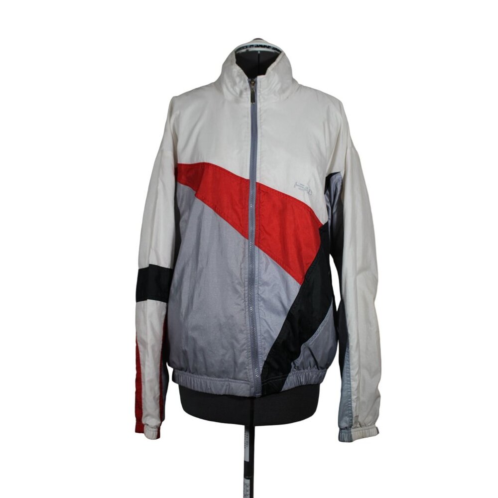 HEAD sportswear men's full zip mock‎ neck retro track jacket windbreaker XL/2XL